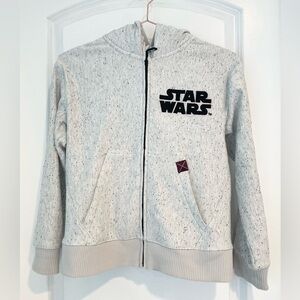 Star Wars Youth Speckled Gray Zip-Up Hoodie